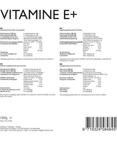 PharmaHorse Vitamin E+ | High Dosage Antioxidant | 1000g | 100% Doping-Free | International Shipping Available - Buy Online on GoSupps.com