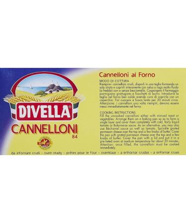 Divella Cannelloni Pasta Tubes 250g N. 84 (6x250g) - Buy Online on GoSupps.com