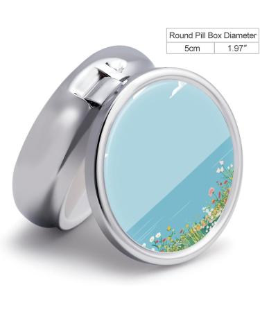 Portable 3 Compartment Pill Box Organizer - Travel-Friendly White Cloud Design for Purse & Pocket - Buy Online on GoSupps.com