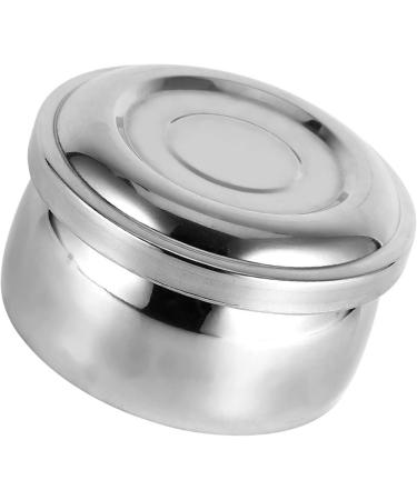 Premium Silver Shaving Bowl with Lid | Durable Alloy Smooth Edge & Non-Slip Design | Essential Wet Shave Tool for Men s Grooming - Buy Online on GoSupps.com