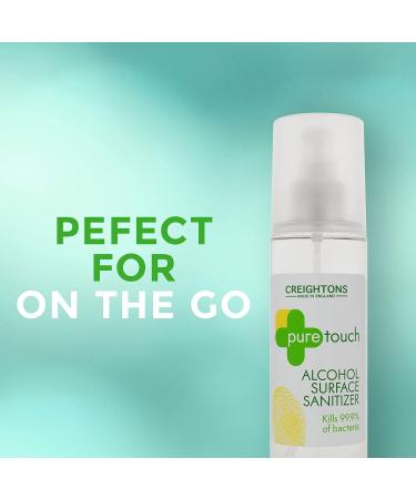 Creightons Pure Touch Pure Touch Surface Sanitiser 70% Alcohol (200ml) - A quick dry formula designed to effectively kill germs & 99% of bacteria and disinfect surfaces with no residue. - Buy Online on GoSupps.com