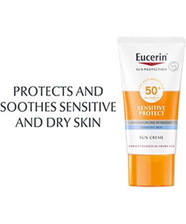 Eucerin Sensitive Protect Face Sun Cream SPF50+ For Sensitive & Atopic Skin 50ml - Buy Online on GoSupps.com