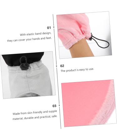 FRCOLOR 2 Sets Gloves Wax Foot Cover Wax Bath Hand Mitts Paraffin Bath Mitts Round Playing Baby Mat Foot Spa Cover Heat Tool Spa Hand Bag Pink Fabric Feet Insulation Cover - Buy Online on GoSupps.com