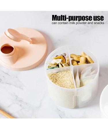 Baby Milk Powder Formula Dispenser Milk Powder Dispenser Portable Four-Compartment Milk Powder Storage Box Compartment Can Hold 40g for Infant Toddler Children Travel Outdoor - Buy Online on GoSupps.com