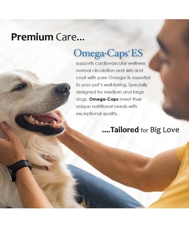 Omega-Caps Extra Strength for Large Breeds-Vet Formulated for Healthy Radiant Skin & Coat While Reducing Shedding. Contains Omega 3 for Immune System Support Easy to Dose 1000 Soft Gel Capsules - Buy Online on GoSupps.com