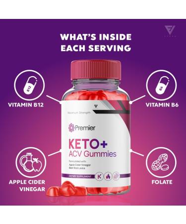 Premier Keto ACV Gummies (2 Pack) - Advanced Weight Loss Supplement with Apple Cider Vinegar Vitamin B12 & Folate - 120 Gummies for Keto Diet - Buy Online on GoSupps.com