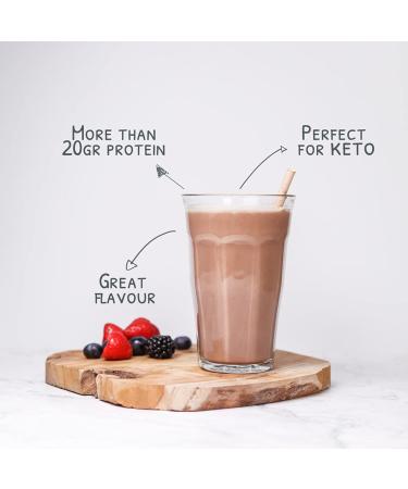 Go-Keto MCT Vegan Protein Shake Chocolate Powder 400g | TCM Coconut Oil for Keto Diet | Vegan Pea and Rice Protein Best Amino Acid Profile | Sugar and Lactose Free - Buy Online on GoSupps.com