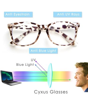 Cyxus Blue Light Glasses | UV Filter Anti Eye Strain Leopard Print Spring Hinge - Buy Online on GoSupps.com
