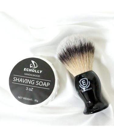 Premium 4-in-1 Shaving Brush Kit for Men - Includes Shaving Brush, Cream Soap, Stainless Steel Bowl, and Stand - Perfect Men's Shaving Gift Set (Black) - Buy Online on GoSupps.com