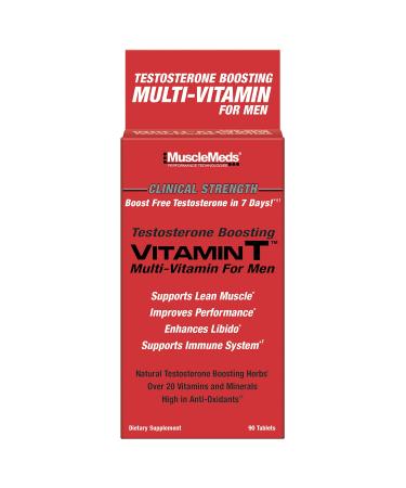 MuscleMeds Vitamin T Enhances Testosterone Muscle Building - 90 Capsules