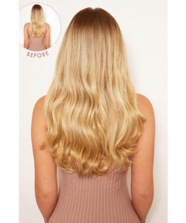 Lullabellz Super Thick Blow Dry Wavy Clip In Hair Extensions 5-Piece 22-Inch Length Light Blonde - Buy Online on GoSupps.com