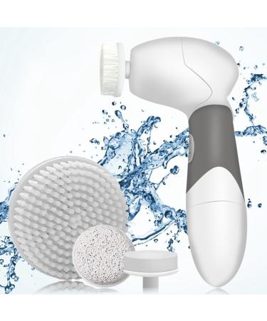 4-in-1 Electric Gentle Scrubber Waterproof Soft: Professional Handheld Adjustable Facial Cleansing Brush - Buy Online on GoSupps.com