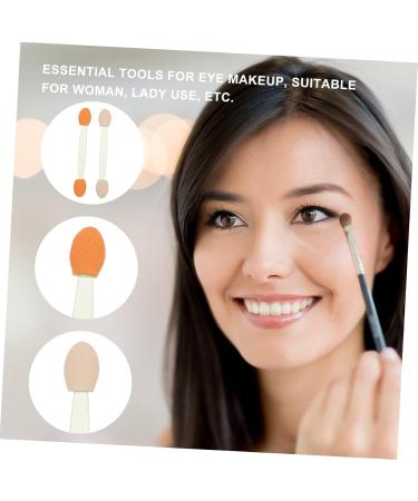 AUTSUPPL 100pcs Double Ended Eyeshadow Brush Makeup Tool Eyeshadow Stick Dual-side Sponge Brush Cosmetic Applicator Latex Sponge Eye Makeup Applicator Cosmetic Tool 6.5x1.3cm Green - Buy Online on GoSupps.com