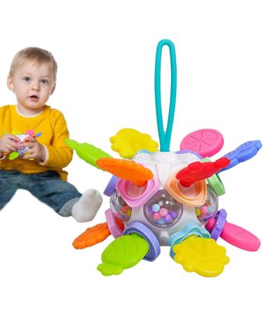 Bexdug Bite Toys | Kielzeug Rassel - Fun Toddler Rattles & Gripping Activities for 3+ Months - Perfect Gift for Boys & Girls - Round Pink C - Buy Online on GoSupps.com