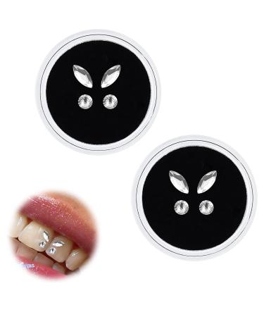 Tooth crystal tartar tooth decorations 4PCs/box teeth geman beauty dental diamond crystal tooth ornaments tooth gem teeth jewelry jewel for diy nail and teeth