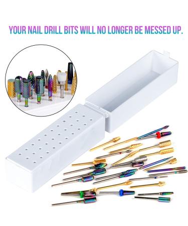 Rosy Finch Nail Drill Bits Holder - 30 Holes Portable Storage Stand for Acrylic Nail Tools - Buy Online on GoSupps.com