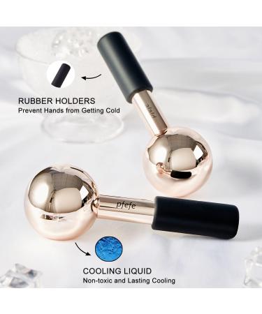 Pfefe Ice Globes for Face & Eyes Unbreakable Stainless Steel Cryo Sticks for Beauty Routines Facials Cold Roller Colling Globes for Puffiness Wrinkles Dark Circles Headaches - Buy Online on GoSupps.com