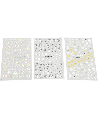 Self Adhesive Flower Nail Art Stickers Decals Spring Floral Leaves Vine Geometric Design Manicure Tips Nail DIY Decoration for Women Girls - Buy Online on GoSupps.com