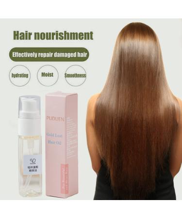 PUDUEN Gold Lust Hair Oil Argan & Jojoba Oil Treatment for Dry, Damaged, Color-Treated Hair 0.84 oz - Buy Online on GoSupps.com