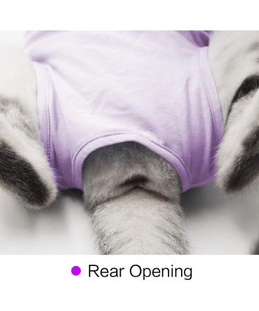 LIANZIMAU Cat Recovery Suit With Avoid Licking For Surgical Abdominal Wounds Soft Breathable Home Indoor Pet Clothing E collar Alternative For Cats Dogs After Surgery Wear Pajama Suit M (Pack of 1) Purple - Buy Online on GoSupps.com