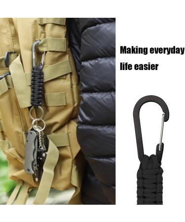 Shop LJFEA Paracord Keychain Set - 2 Pieces with Carabiner Hook | Perfect for Keys Bottles Camping & Outdoor Adventures - Buy Online on GoSupps.com