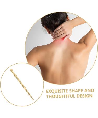 Healeved Muscle Pulling Rod - Manual Acupressure Pen & Back Massager - Travel Size 2pcs Brass Golden Massage Tools - Buy Online on GoSupps.com