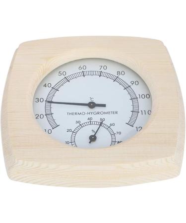 Evgats Premium Wood Thermo Hygrometer - Essential Sauna & Bathroom Accessory for Accurate Temperature & Humidity Control - Buy Online on GoSupps.com