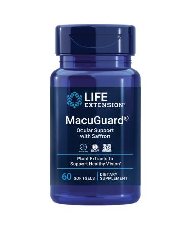 Life Extension MacuGuard Ocular Support with Saffron 60 Softgels