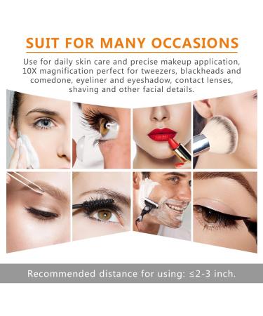 USB 10X Magnifying Makeup Mirror with LED Light and Flexible Gooseneck - Powerful Suction Cup Vanity Mirror - Buy Online on GoSupps.com