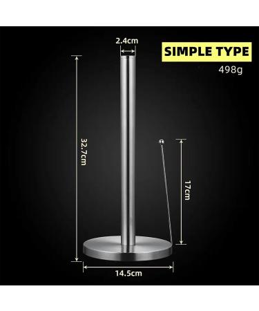 Paper Towel Holder Countertop Free Standing Toilet Paper Holder Stand with Non Slip Base Spring Arm Fit Most Size Paper Roll Stretched Freely for Bathroom Kitchen - Buy Online on GoSupps.com
