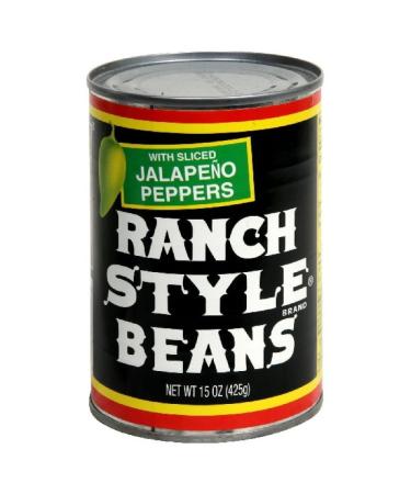 Ranch Style Beans with Sliced Jalapeno Peppers 15 Ounce - 3 Pack