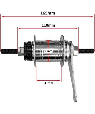 DONSP1986 Bicycle Coaster Brake Hub - Silver 32 Hole Rear Bike Brake Hub - Buy Online on GoSupps.com