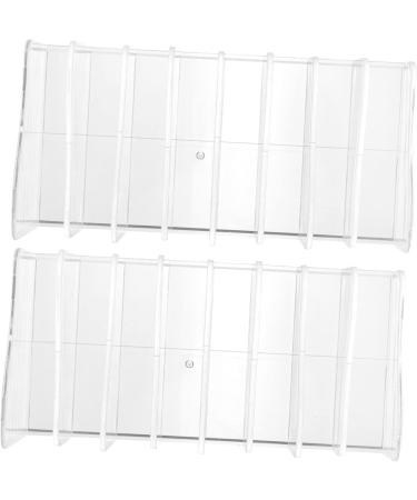 Lurrose 4 pcs Acrylic Organizer Lipstick Eyeshadow Desktop Lipsticks Contour Stand Display Clear Cosmetics Transparentx2pcs 17.2X8.5X5.3CMx2pcs - Buy Online on GoSupps.com