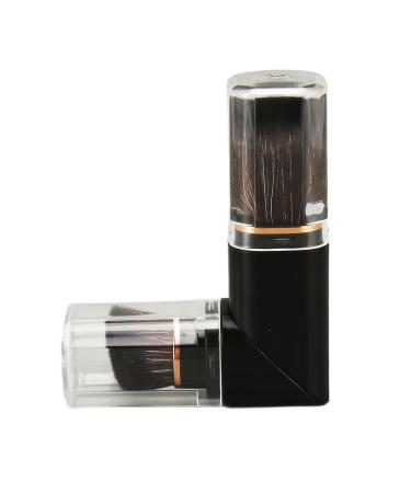 Portable Makeup Powder Brush Retractable Dual Ended Foundation Brush with Soft Bristles and Rotating Handle