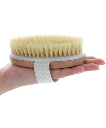 LEORX Wooden Dry Skin Body Brush with Natural Bristles