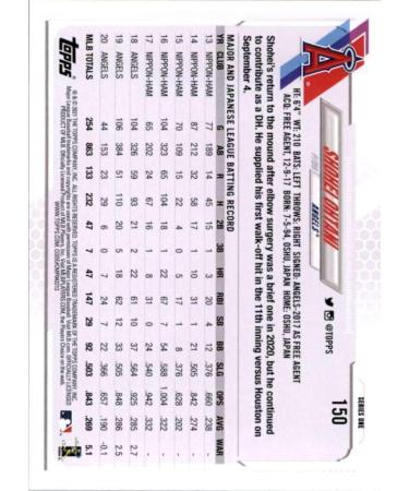 2021 Topps Shohei Ohtani #150 NM-MT Los Angeles Angels Baseball Card - Buy Online on GoSupps.com