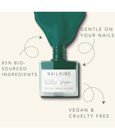 NAILKIND Green Nail Polish - Snake Charmer - Bright Nail Varnish - Vegan Nail Lacquer + Peta Certified + Cruelty Free - Quick Drying & Long Lasting - Chip Resistant Manicure - 8ml - Buy Online on GoSupps.com