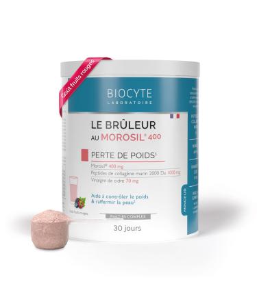 BIOCYTE Morosil® Burner - Peptan® Marine Collagen - Apple Cider Vinegar - Metabolism Acceleration, Energy - Natural Red Fruit Flavor - Morosil Powder - 30 Day Program