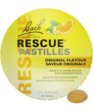 Rescue Remedy Bach RESCUE PASTILLES Black Currant Flavour Lozenges Natural Flower Essence & Rescue Remedy Bach RESCUE PASTILLES Orange and Elderflower Flavour Lozenges - Buy Online on GoSupps.com