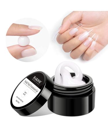 RARJSM Solid Builder Gel for Nail Extension Milky White Solid Building Extension Nail Gel Extension Gel Non-sticky Hand for Nail Art Manicure 3D Sculpture Gel Nail Art Design for Home Nail Salon 15g - Buy Online on GoSupps.com