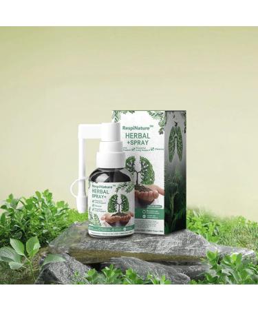 Respinature Herbal Lung Cleanse Mist - 30ml Powerful Respiratory Support Spray with 5 Natural Plant Extracts - Buy Online on GoSupps.com