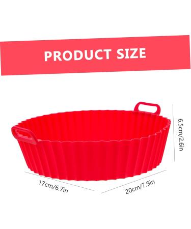 KICHOUSE Air Fryer Pan Silicone Baking Pans Fryer Basket with Handle Convenient Silicone Pot Potholder Fried - Buy Online on GoSupps.com
