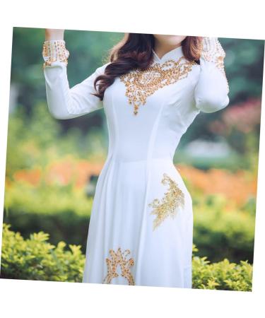 Trendy Stickers 2 Pcs Fashion Stickers Trendy Accessories Sequin Clothing Clothes Iron on Appliques Patches for Clothes Golden Size 1 - Buy Online on GoSupps.com