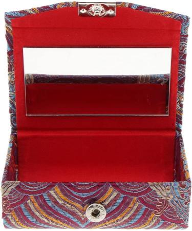 Oshhni Retro Holder Box with Mirror - Chinese Costume Design Embroidered Lipstick Case - Camouflage - International Shipping Available - Buy Online on GoSupps.com