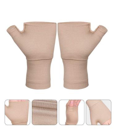 Wrist Thumb Support Sleeve - Compression Gloves for Carpal Tunnel Therapy | Fingerless Sports Wrist Brace | S Size 25x7x1cm - International Shipping Available - Buy Online on GoSupps.com