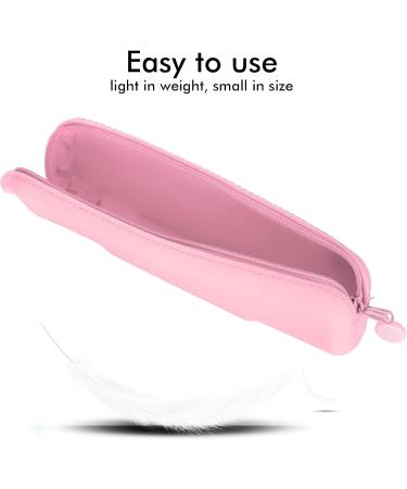 TOPINCN Silicone Pencil Case & Brush Bag - Mini Pink Accessories Organizer for School & Travel - Buy Online on GoSupps.com