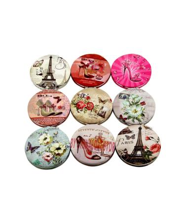 Round Mirror Double Side Mirror Portable Makeup Mirror Small Portable Mirror Decorative Handheld Mirror Handheld Magnifying Mirror Small Handheld Mirror Miss Travel Mirror Girl