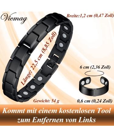 Vicmag Lymphatic Drainage Mat - Titanstahl Magnetic Hardship Tool with Adjustable Strength & Gift Box (Single-Row Black) | Premium Wellness Solution - Buy Online on GoSupps.com