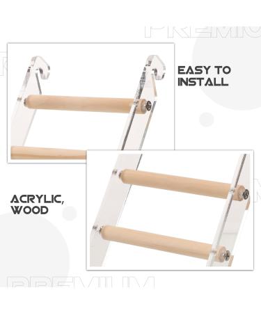 Vanzack Climbing Director for Parrots | Acrylic Vogel Ladder & Wooden Bird Cage Conductor | 26.50x10.00cm | Durable & Safe Pet Accessories - Buy Online on GoSupps.com