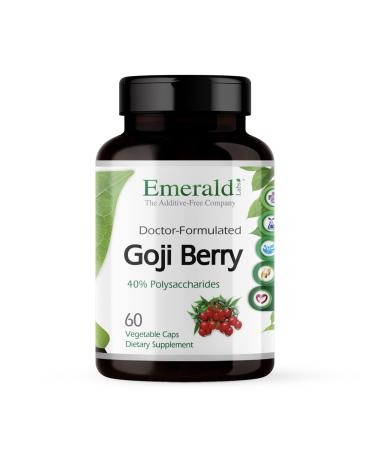 Emerald Labs Goji Berry - Dietary Supplement with Polysaccharides Lycium Barbarum for Liver Cleanse Energy Booster and Immune Function - 60 Vegetable Capsules - Buy Online on GoSupps.com